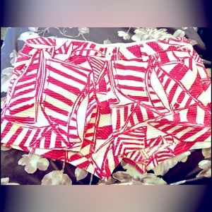 NWT Lilly Pulitzer Callahan Short, Capri Pink Yacht Sea Size 16